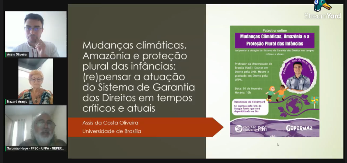 Escola de Conselhos do Pará realiza palestra sobre mudanças climáticas e proteção das infâncias na Amazônia